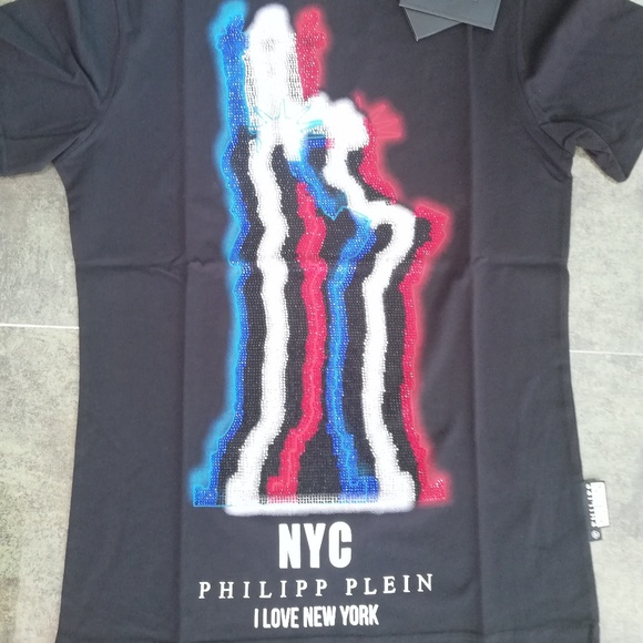 Philipp Plein black men lady liberty t-shirt - Picture 1 of 2